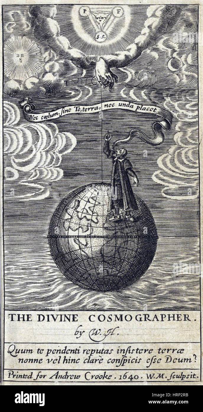 La cosmologie, 'The Divine', 1640 Cosmographe Banque D'Images