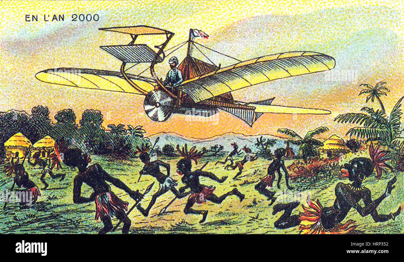 Explorer, années 1900 Carte postale Française Banque D'Images