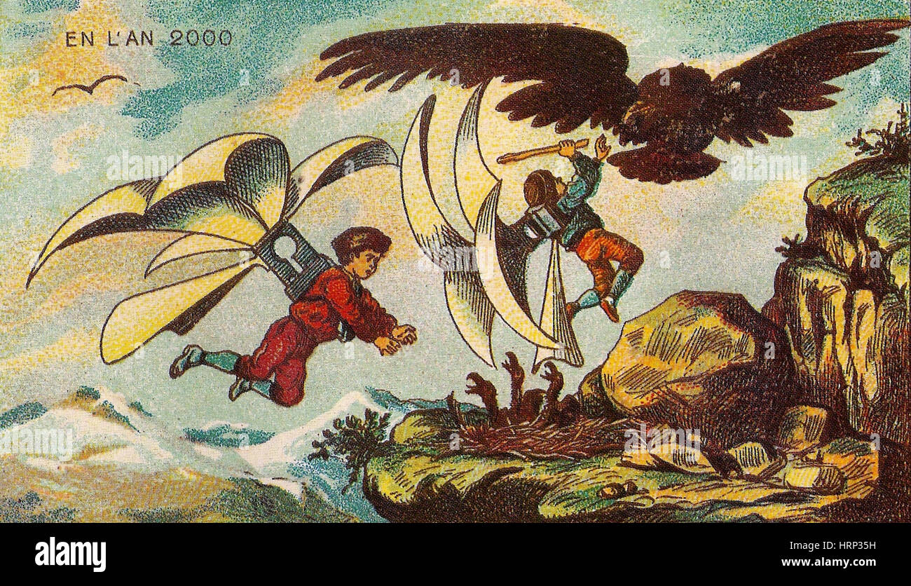Eagle Nest Robbers, années 1900 Carte postale Française Banque D'Images
