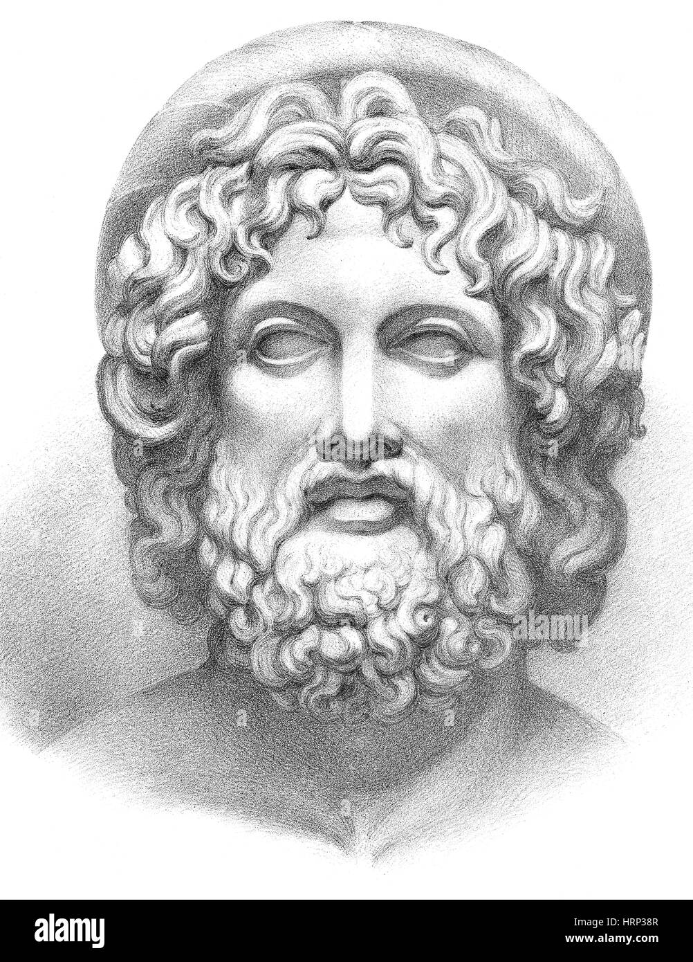 Esculape, le dieu grec de la médecine Banque D'Images