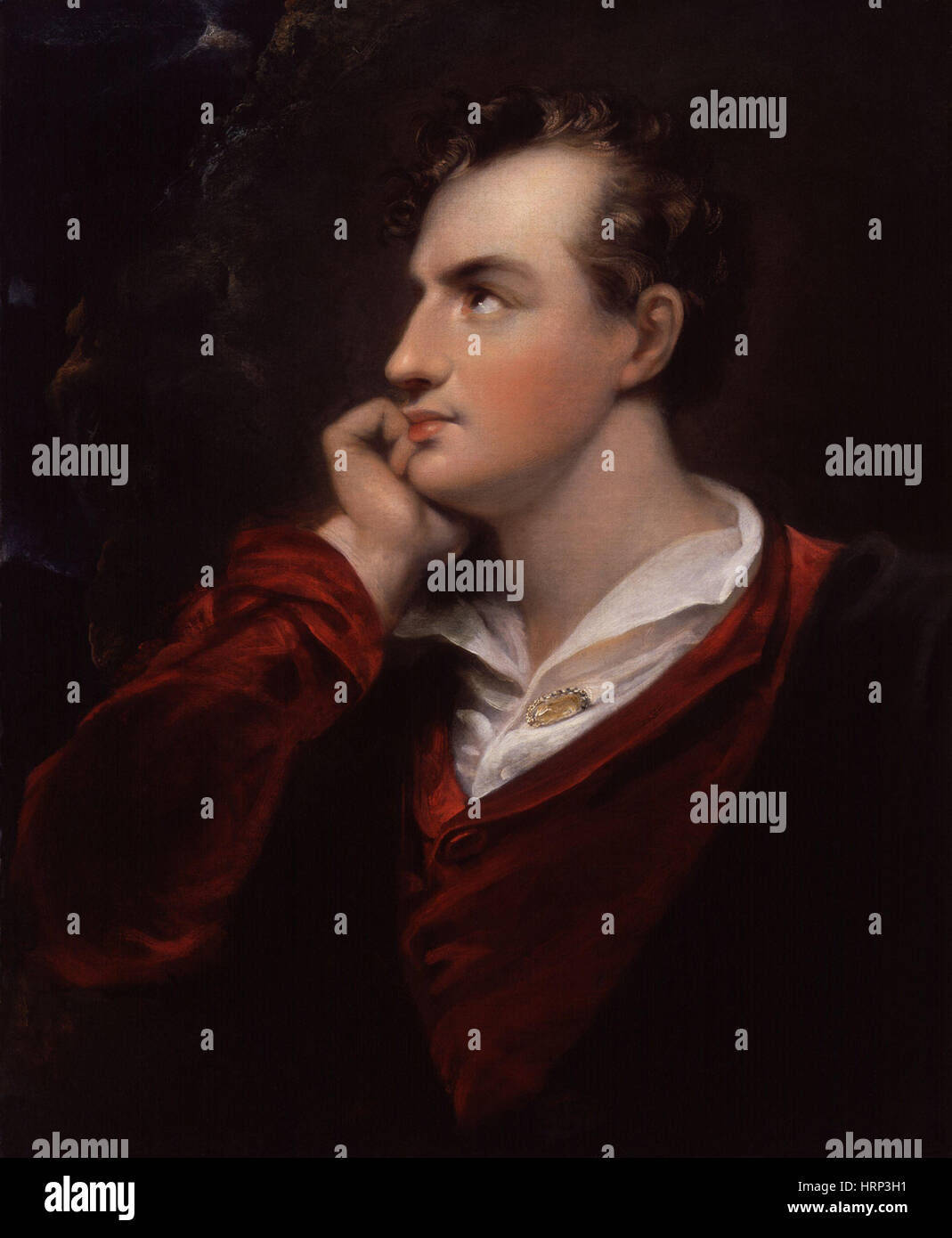 Lord Byron, poète romantique anglais Banque D'Images