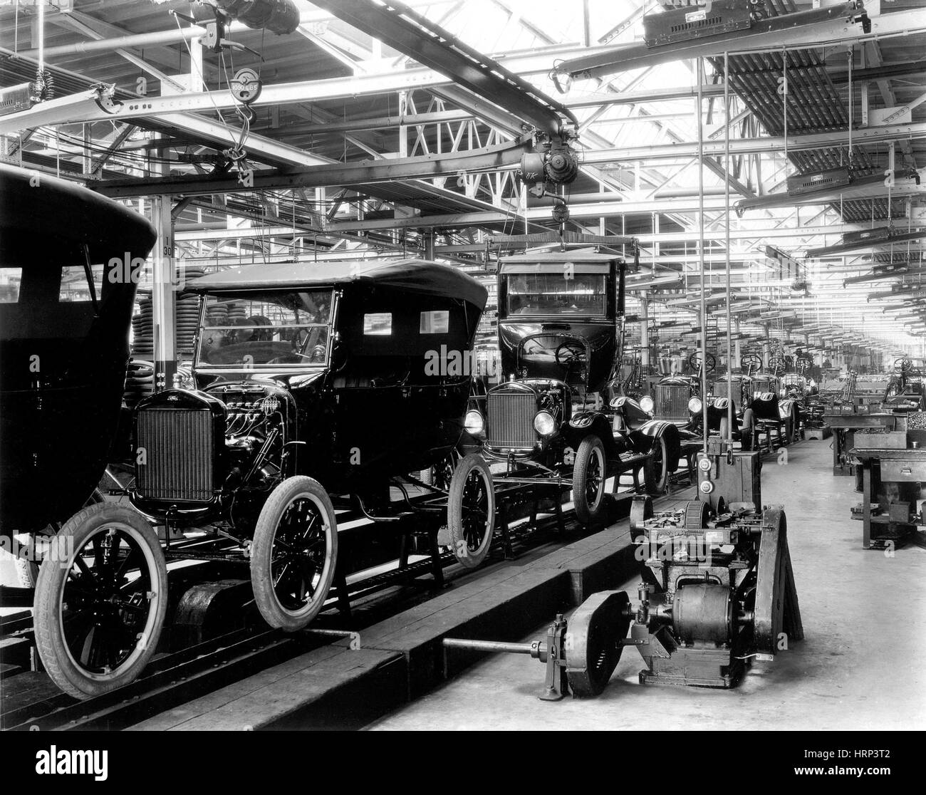 Ligne d'assemblage Ford Modèle T, 1920 Banque D'Images
