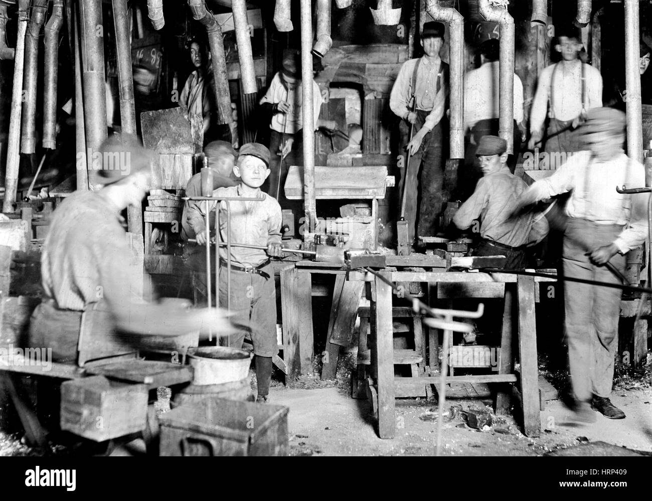 Indiana Glass Works garçon, 1908 Banque D'Images