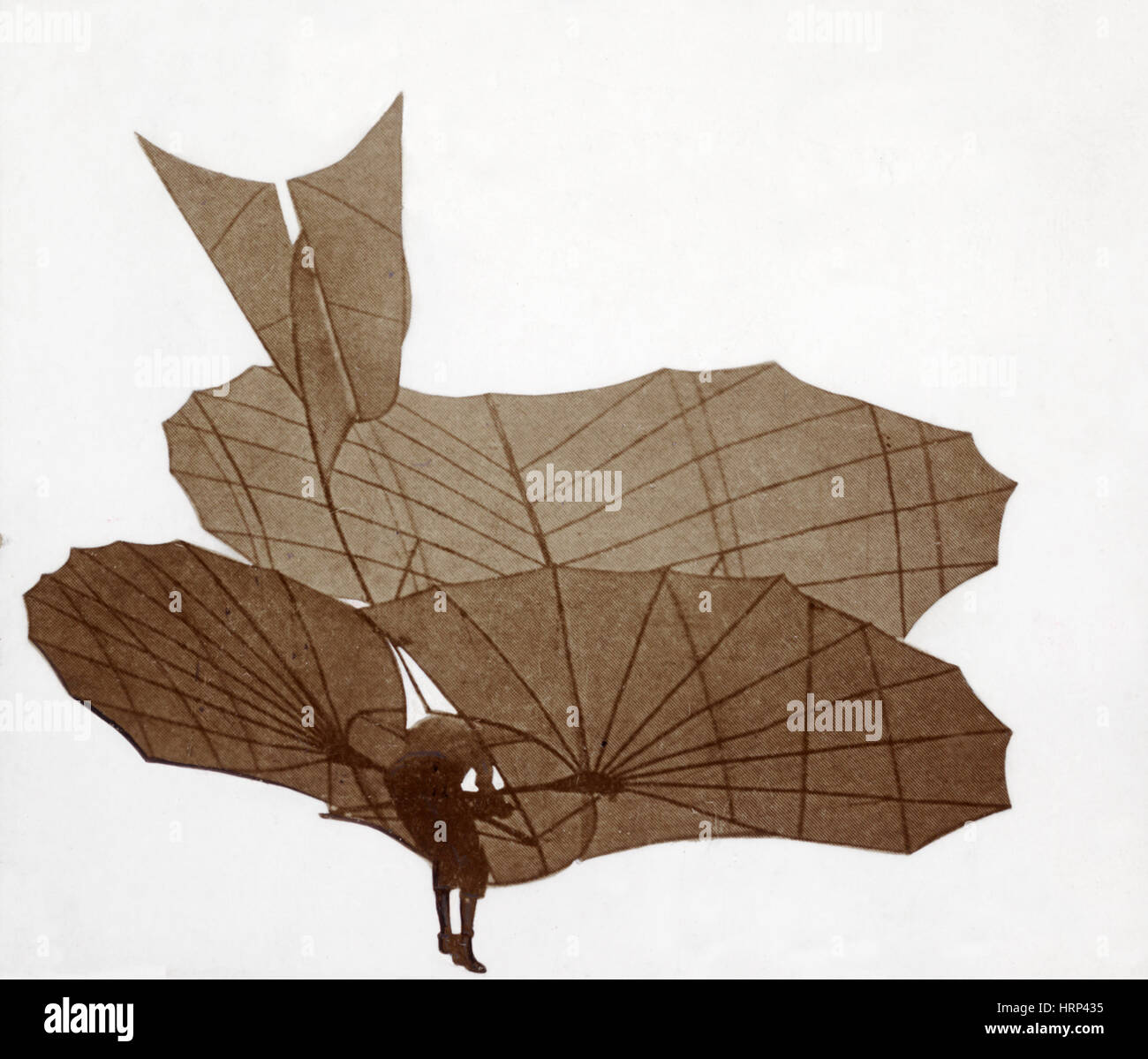 Planeur de Otto Lilienthal, 1895 Banque D'Images