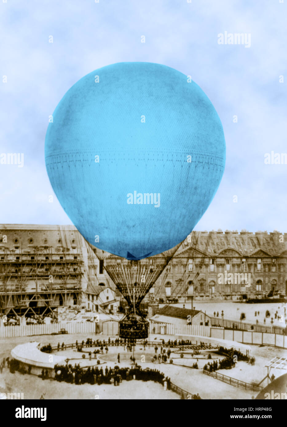 Henri Giffard, ballon captif du 1878 Banque D'Images