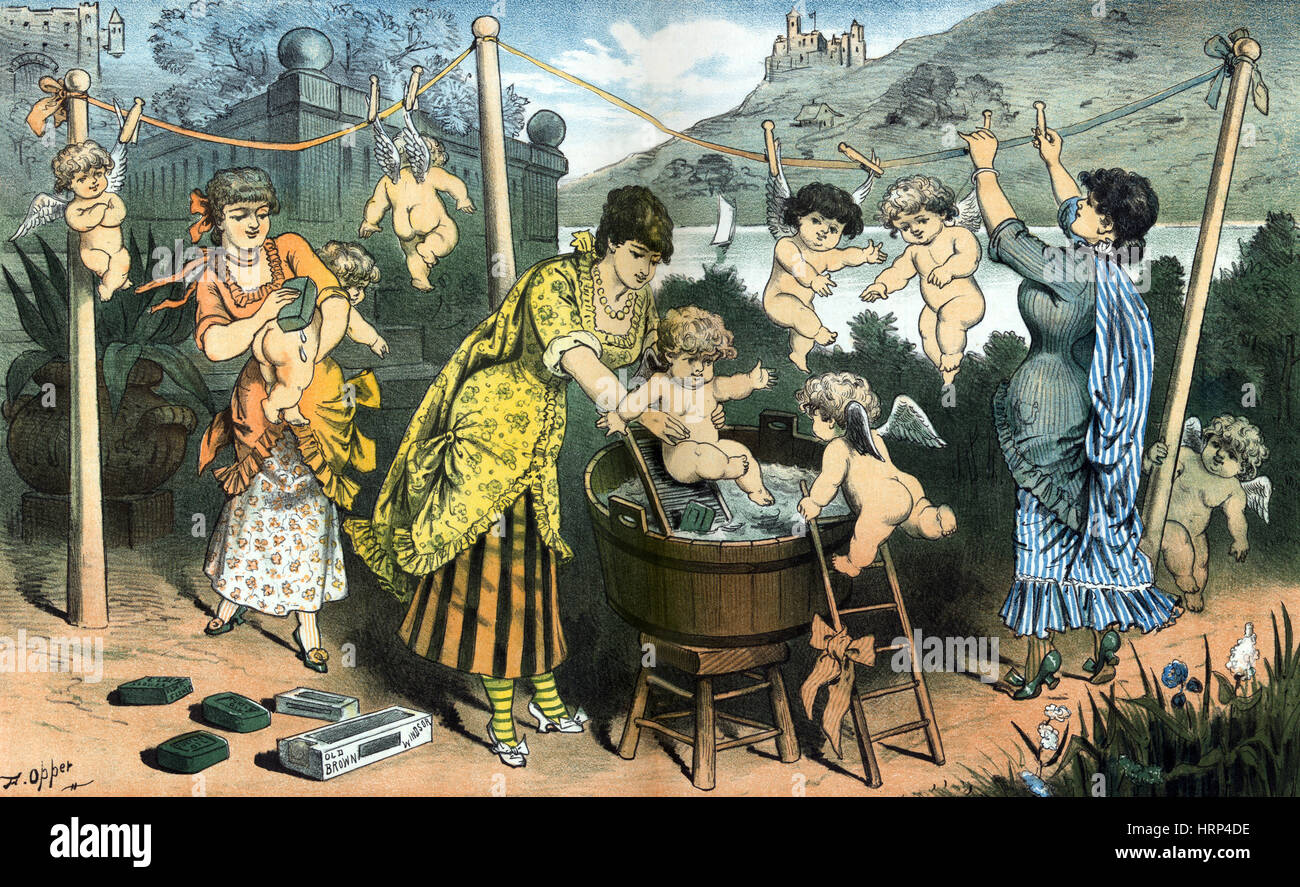 Echelle de leurs petits anges, 1883 Banque D'Images