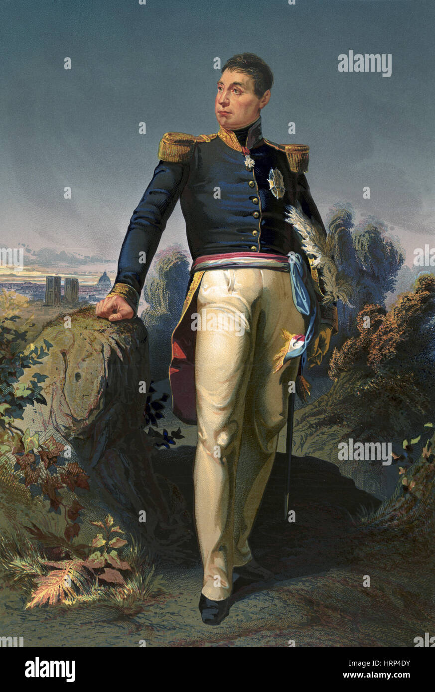 Marquis de Lafayette, l'officier de l'armée française Banque D'Images