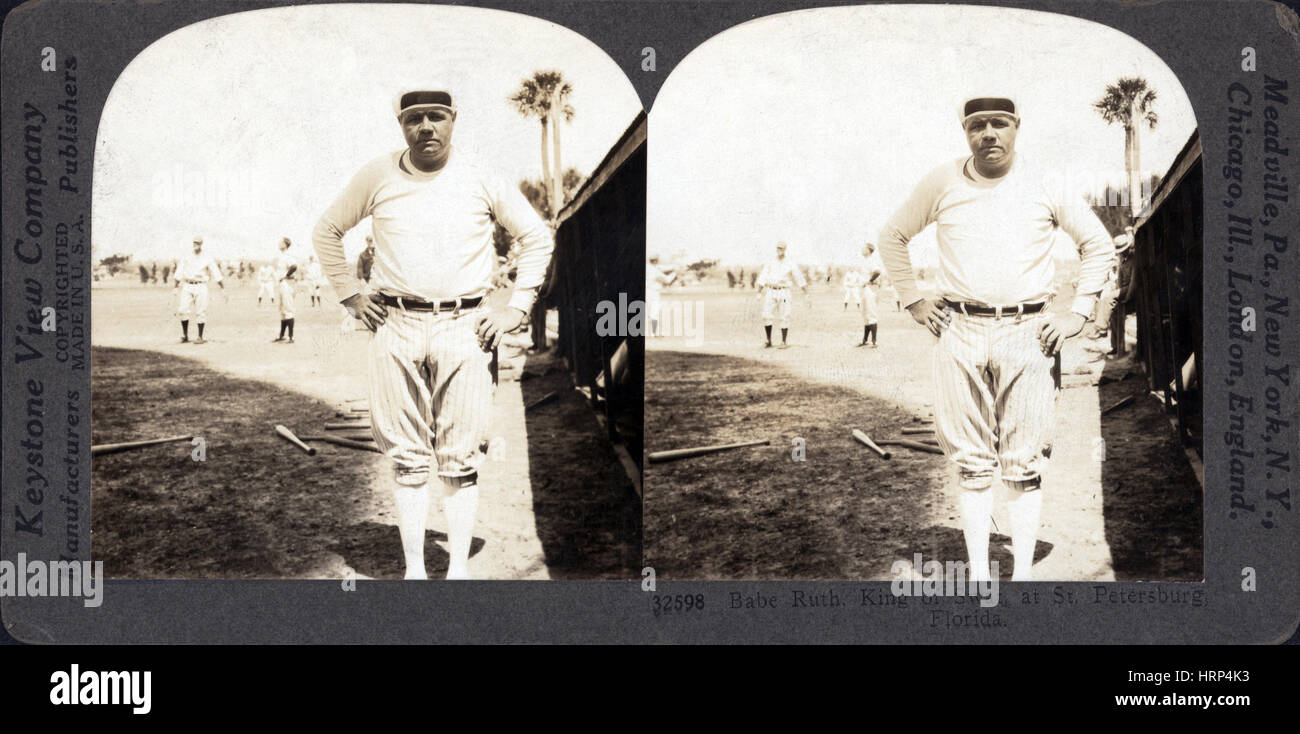 Babe Ruth, joueur américain de Baseball Legend Banque D'Images