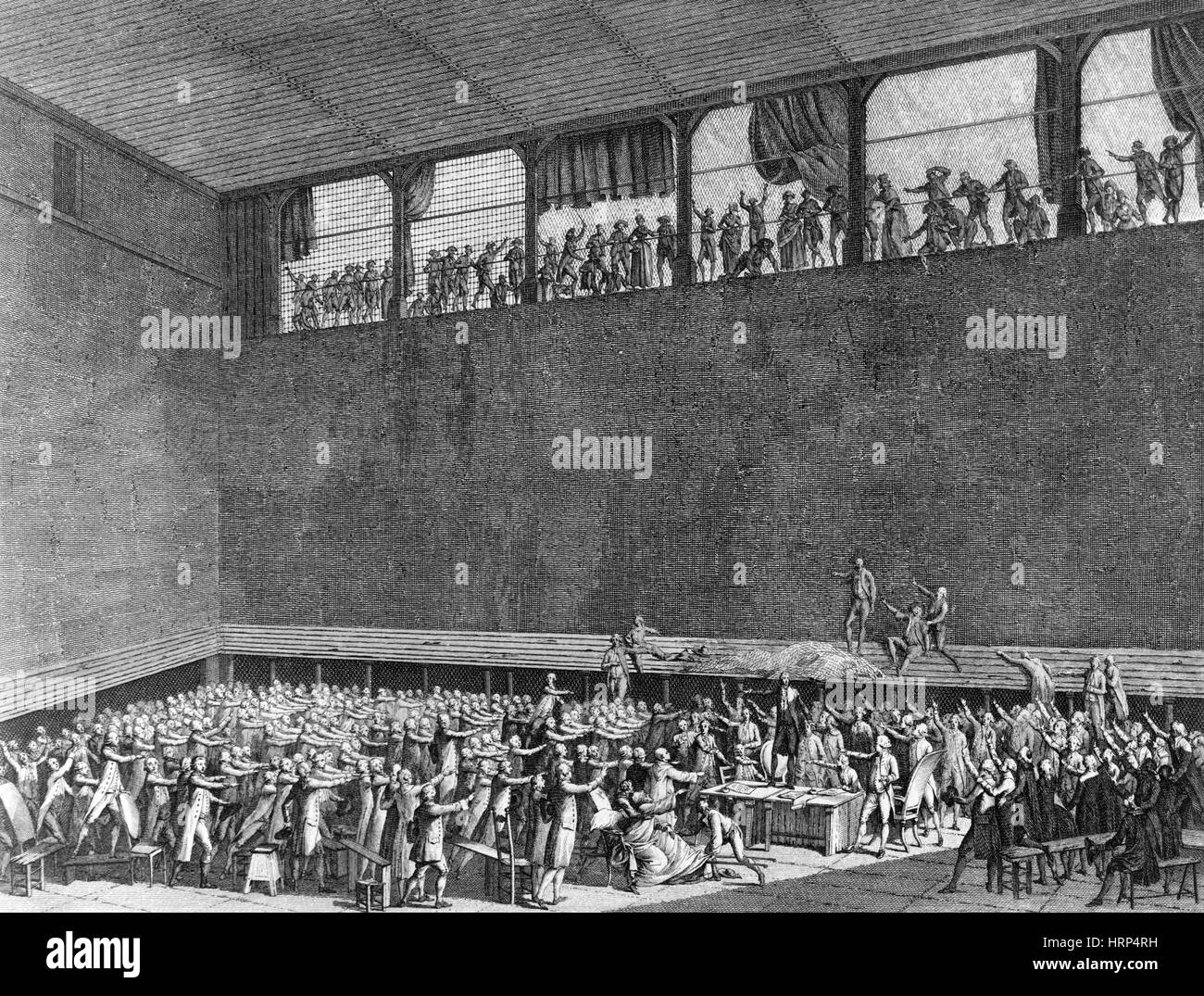 Révolution française, Tennis serment, 1789 Banque D'Images