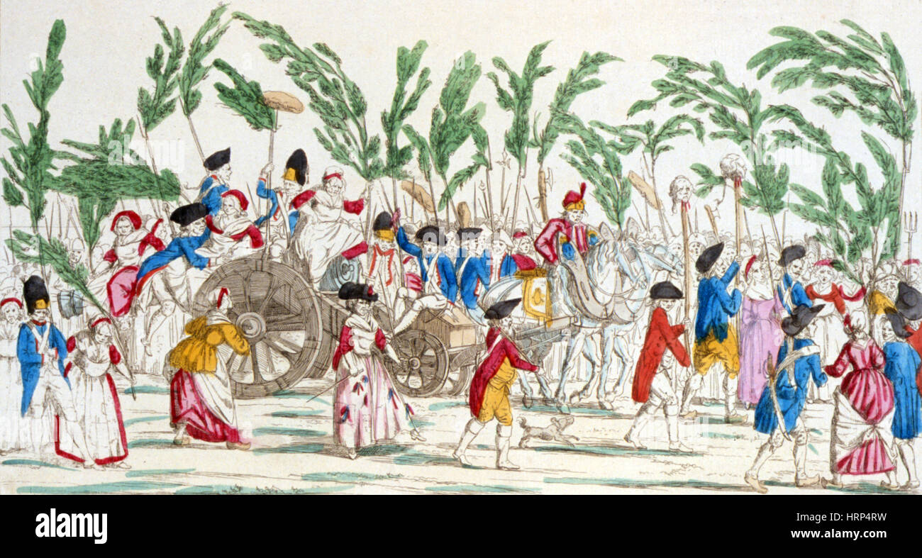 Famille Louis XVI Retour à Paris, 1789 Banque D'Images