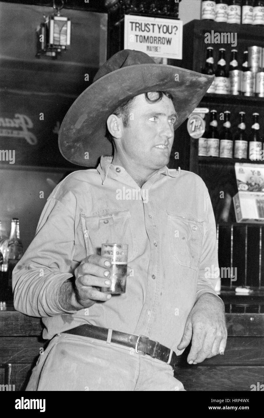 La consommation de bière, 1939 Cow-boy Banque D'Images