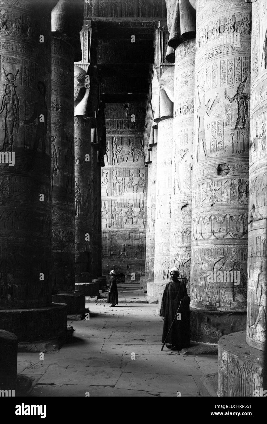 Temple d'Hathor, début du xxe siècle Banque D'Images