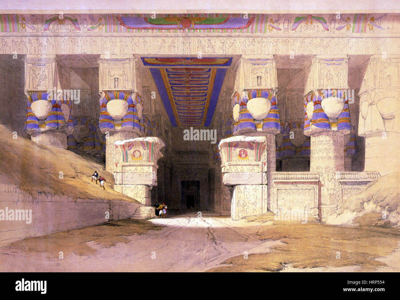 Dendera Temple Complexe, 1938 Banque D'Images