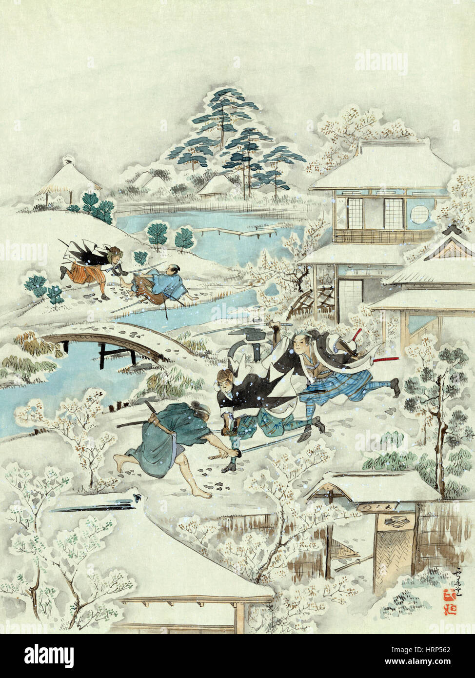 Chushingura, revanche des 47 Rōnin, 18e siècle Banque D'Images