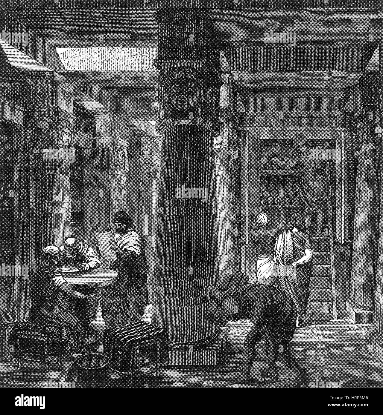 Bibliothèque royale d'Alexandrie, l'Egypte ancienne Banque D'Images