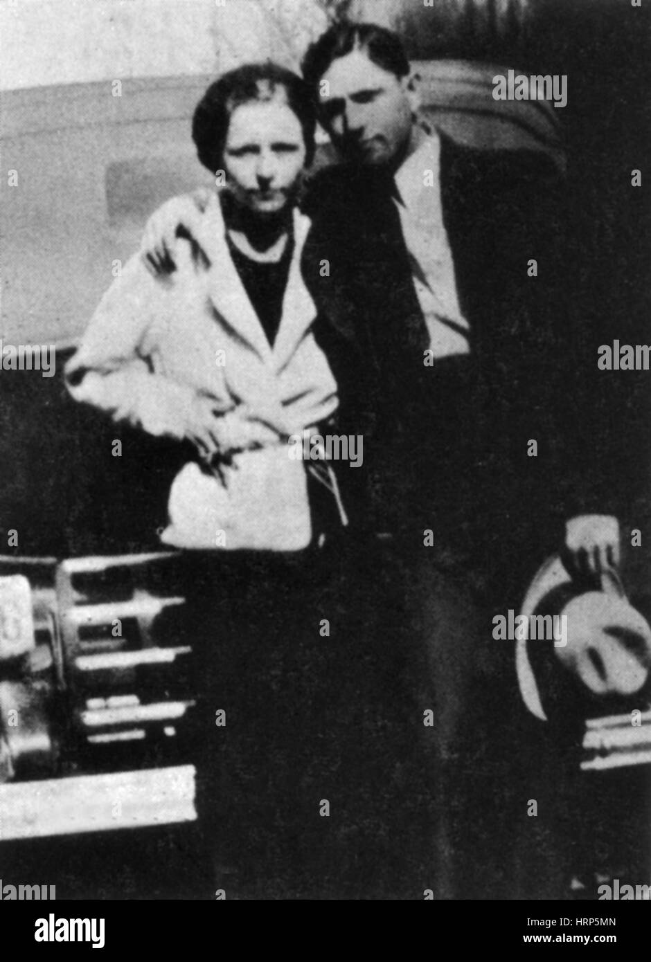 Bonnie et Clyde, criminels américains Banque D'Images