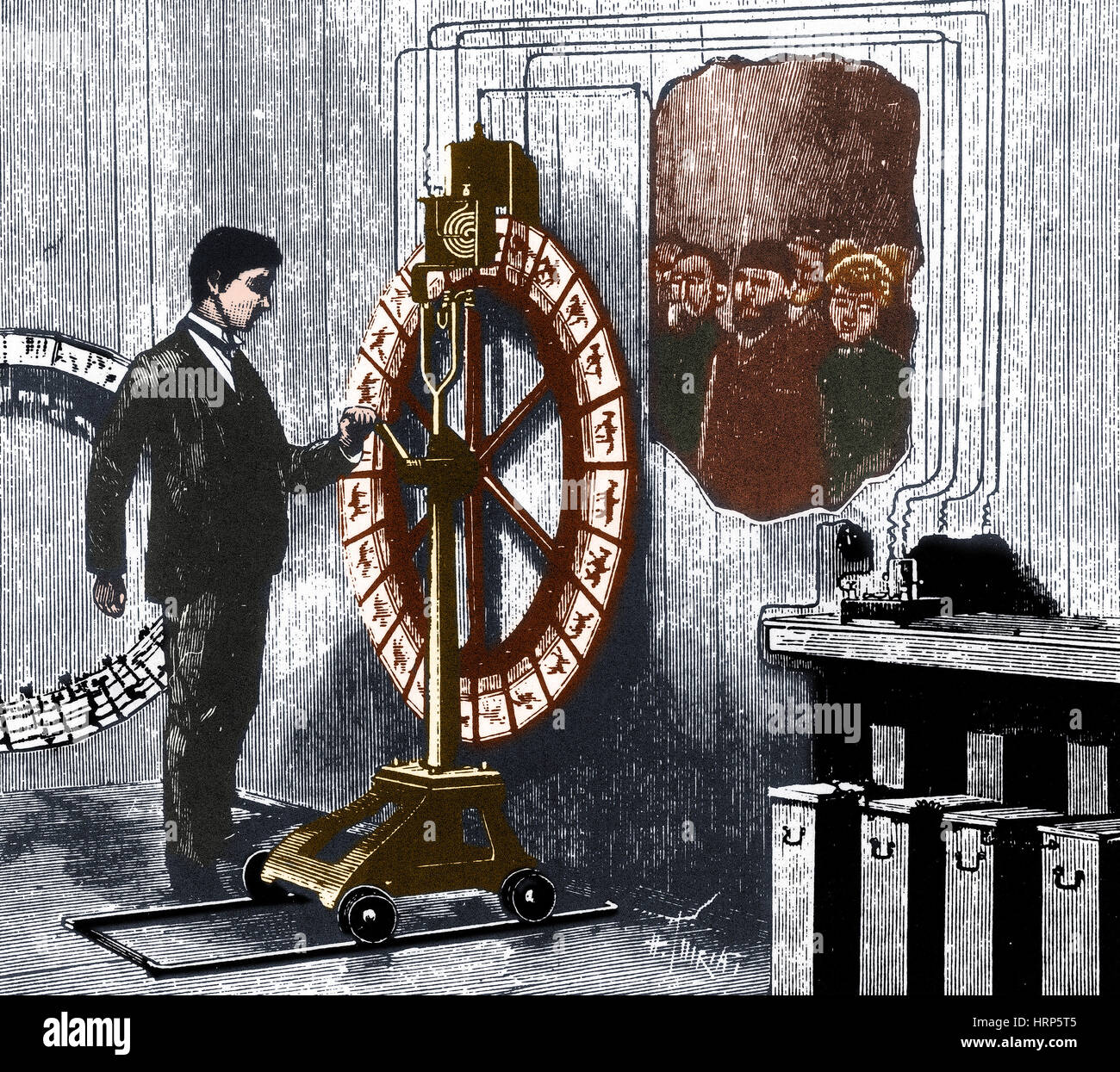 Electrotachyscope, Machine photo animé, 1889 Banque D'Images