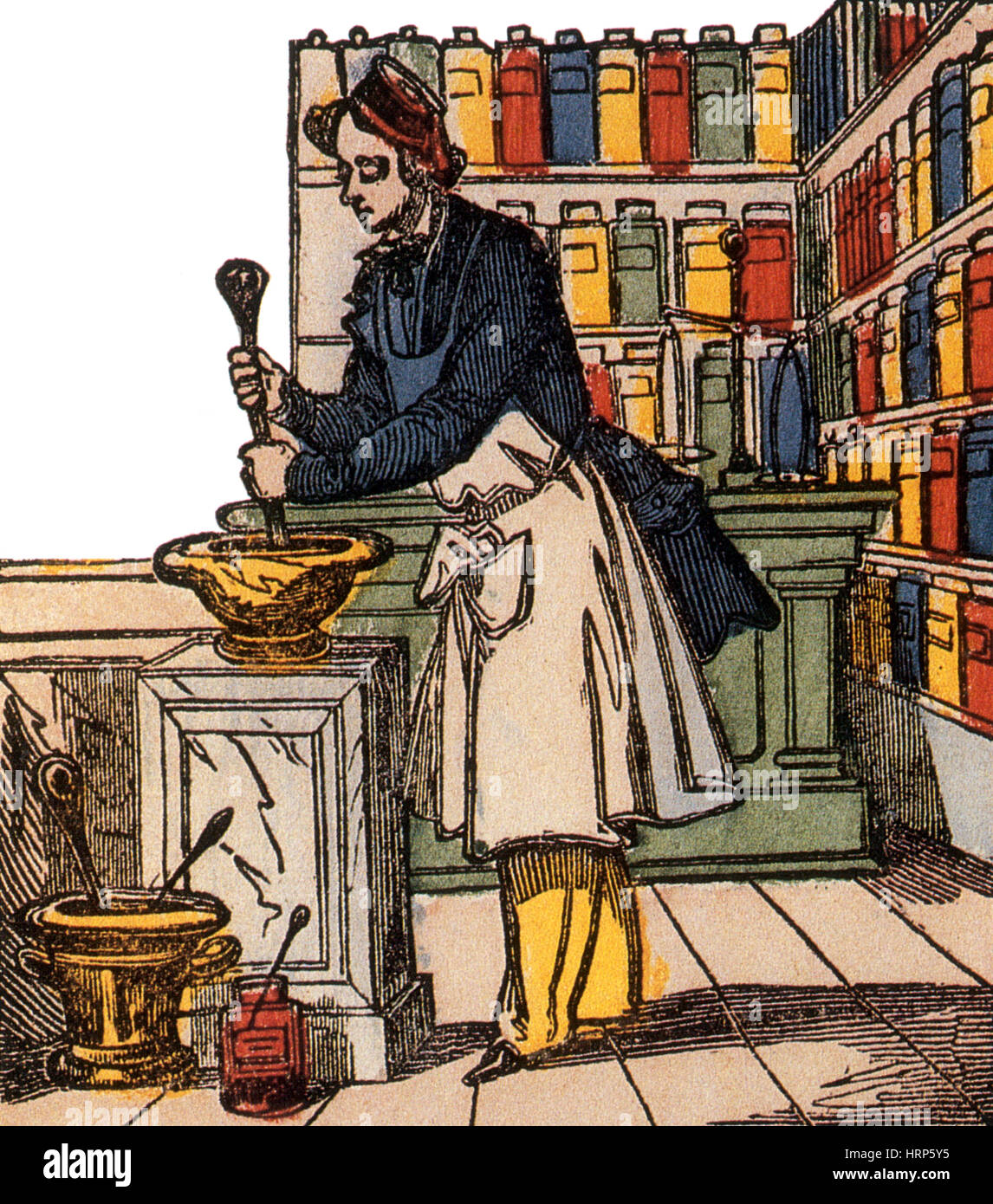 Pharmacien historique Banque D'Images