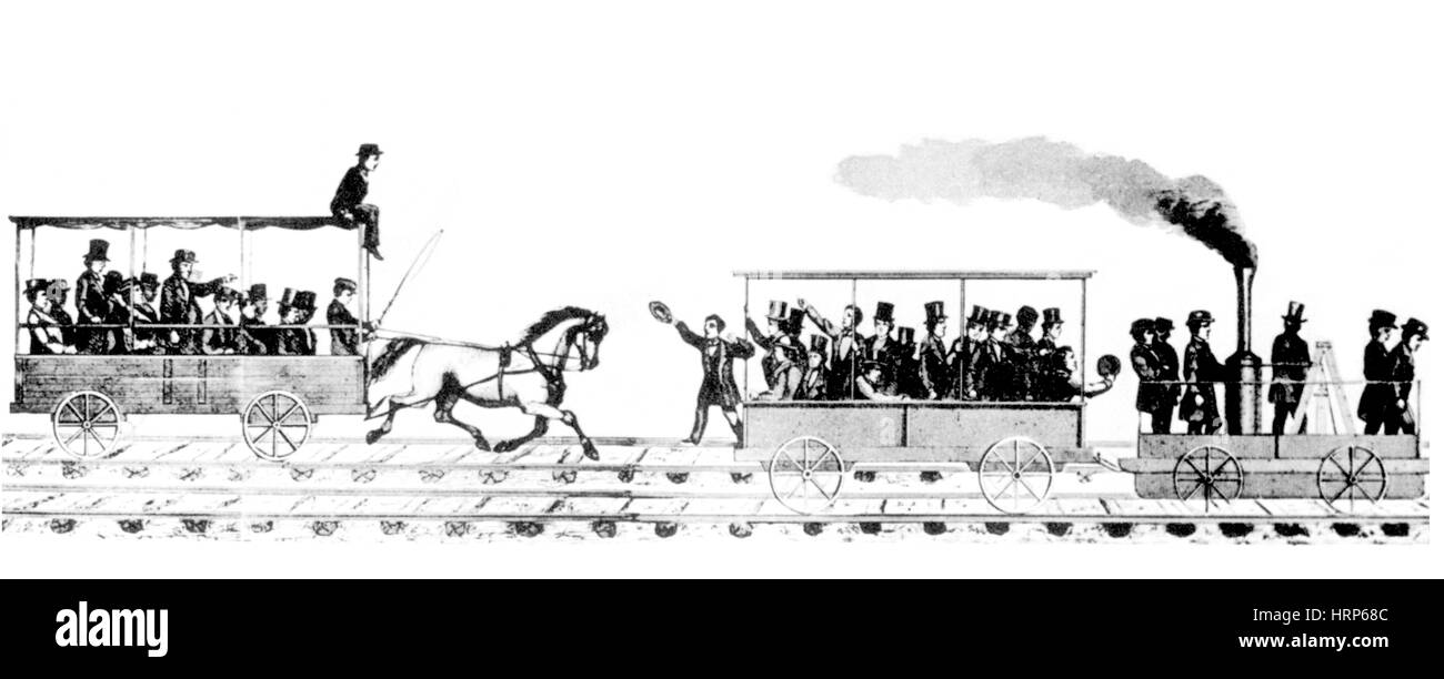 Tom Pouce Stagecoach, 1830 Courses Banque D'Images Tom Pouce Stagecoach, 1830 Courses Banque D'Images