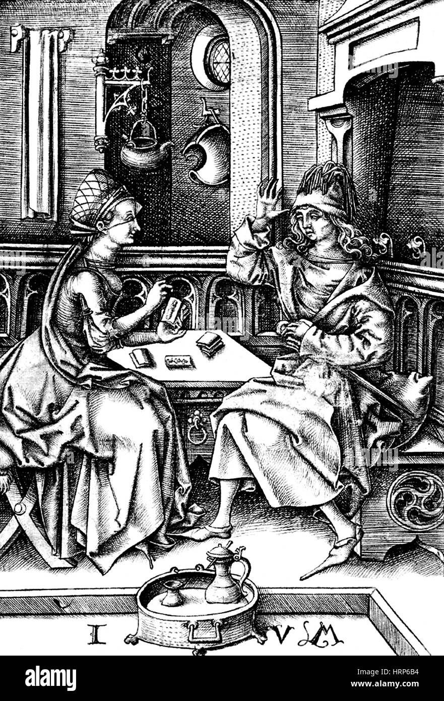 Fortune Teller, 15e siècle Banque D'Images