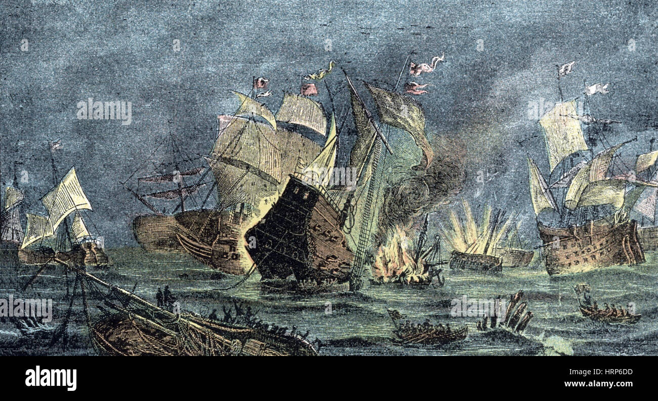 Francis Drake Capture d'argent, 1573 Train Espagnol Banque D'Images