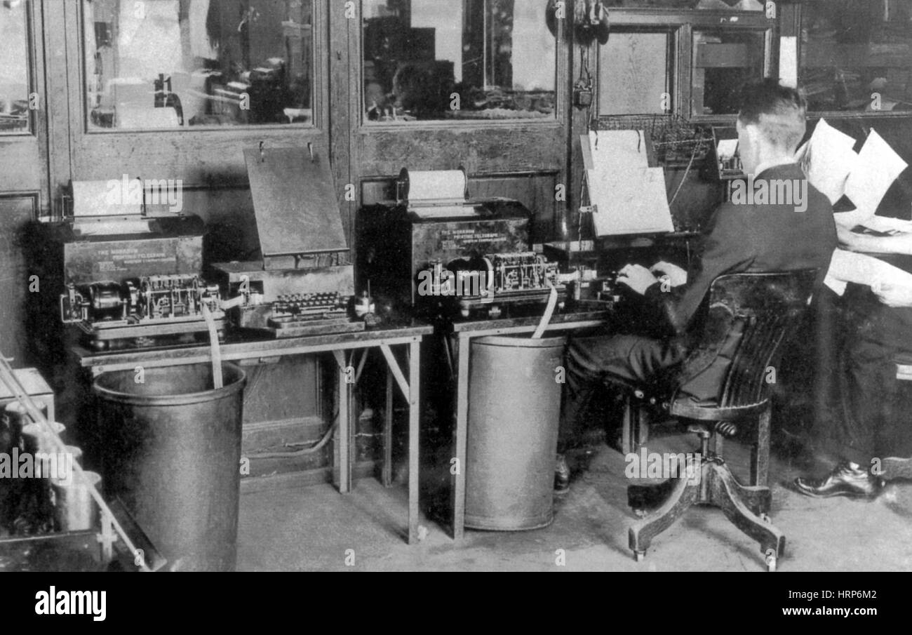 L'opérateur de télécommunication, 1915 Banque D'Images