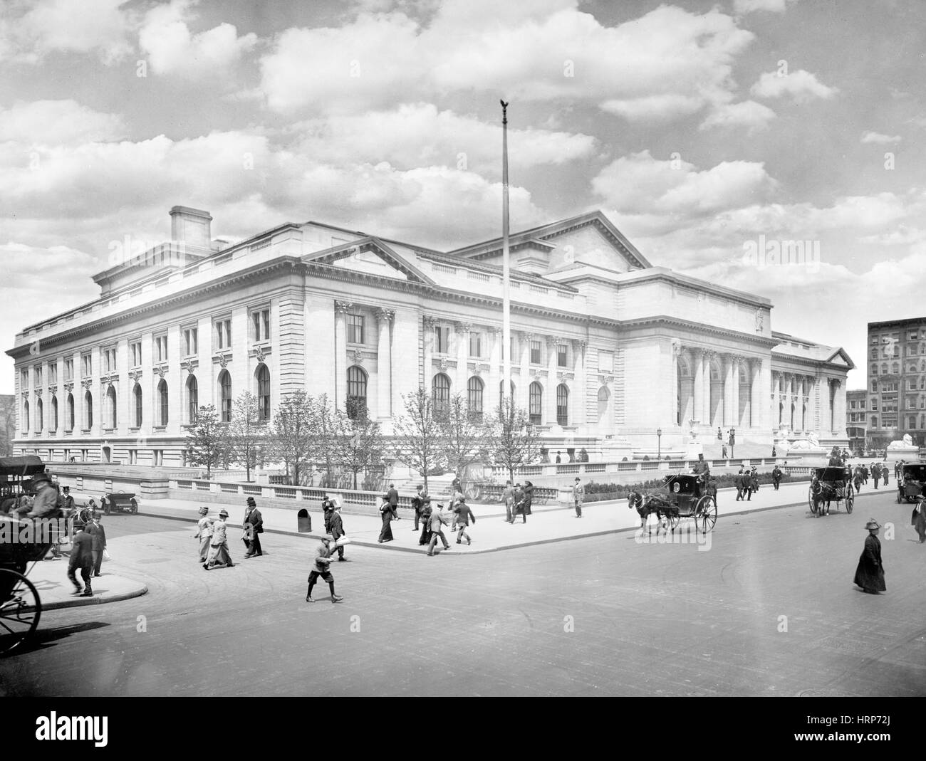 NY Public Library, branche principale, 1910 Banque D'Images