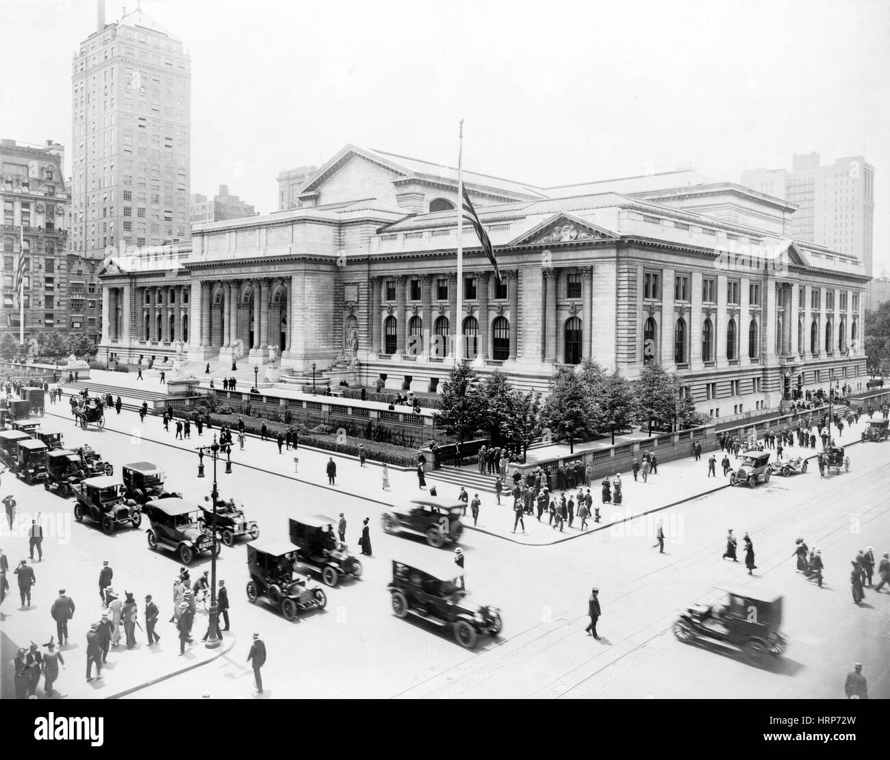 NY Public Library, branche principale, 1915 Banque D'Images