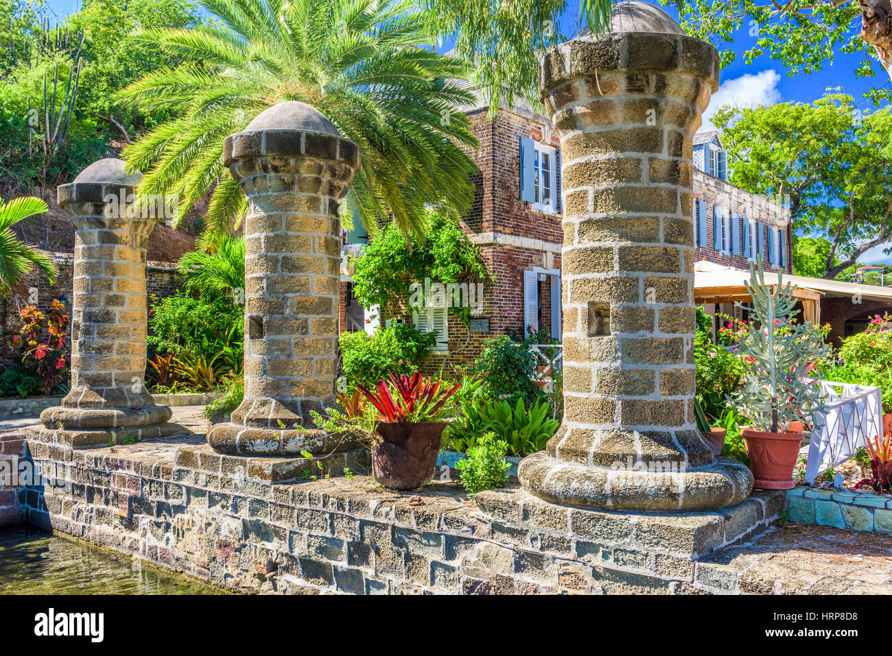 English Harbour, Antigua à Nelson's Dockyard. Banque D'Images