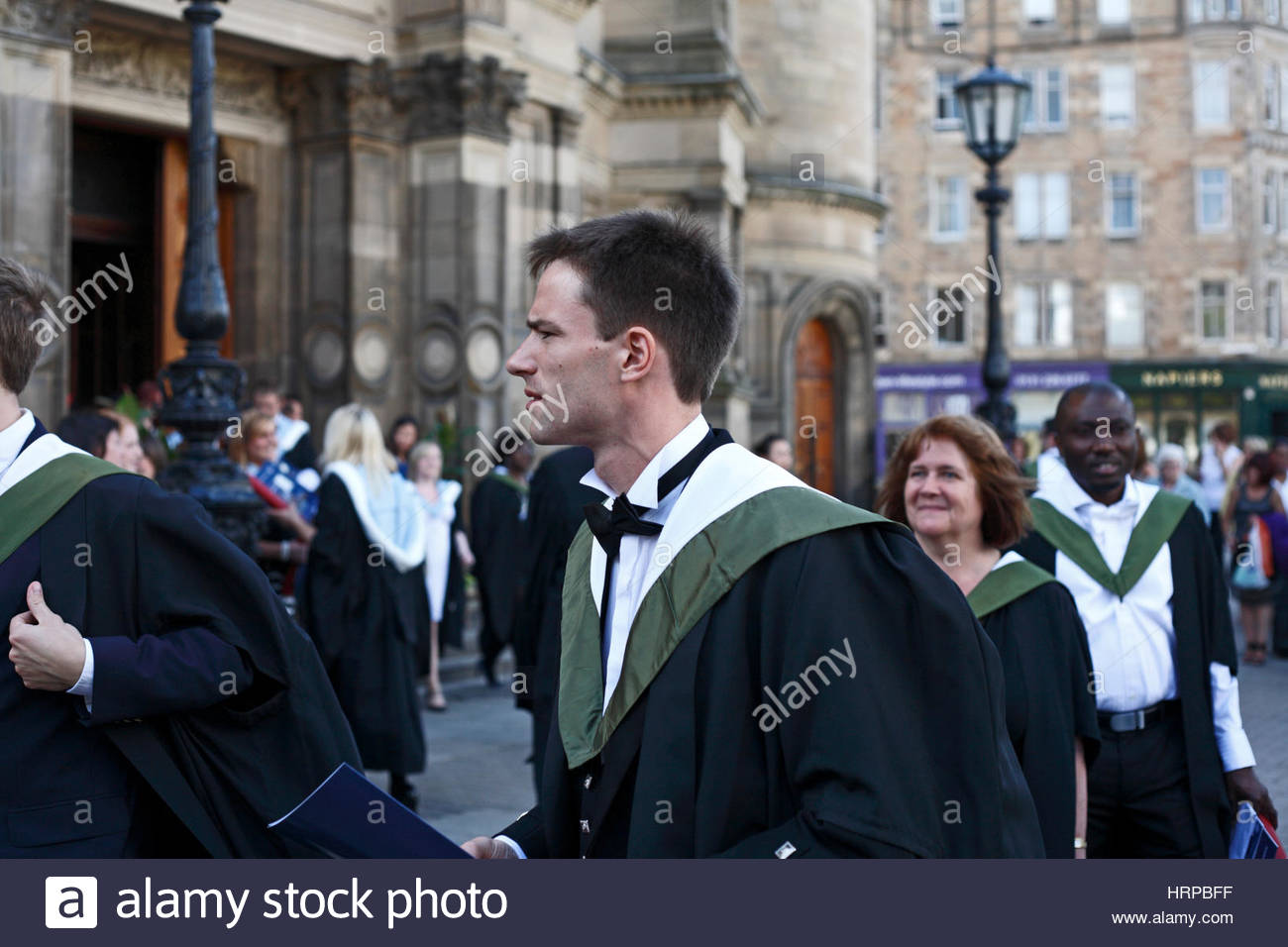 Les étudiants de l'Université d'Édimbourg le jour de graduation à MCewan Hall. Banque D'Images