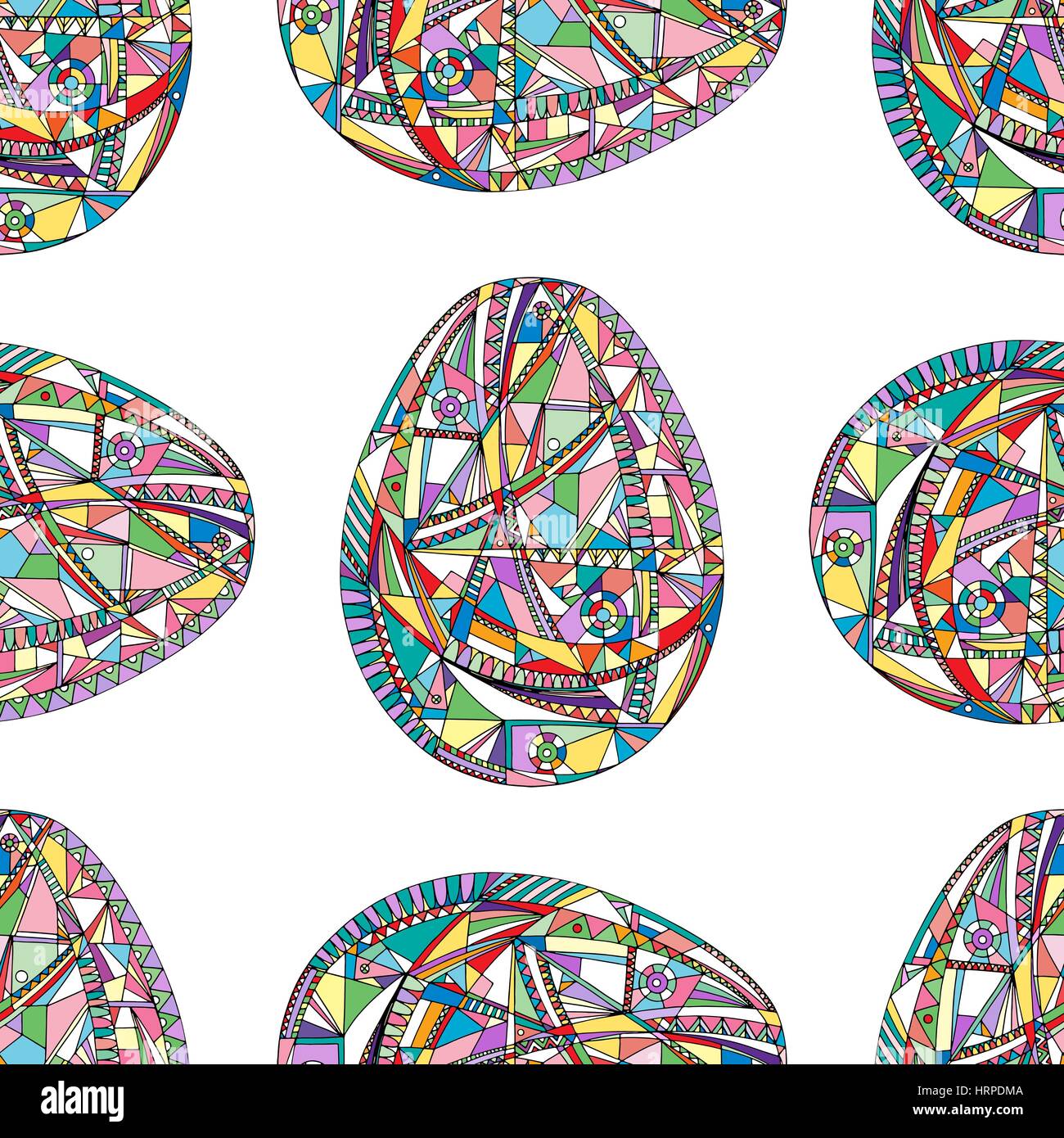 Oeufs de Pâques modèle homogène. Abstract background vector vacances dans un style moderne. Illustration de Vecteur