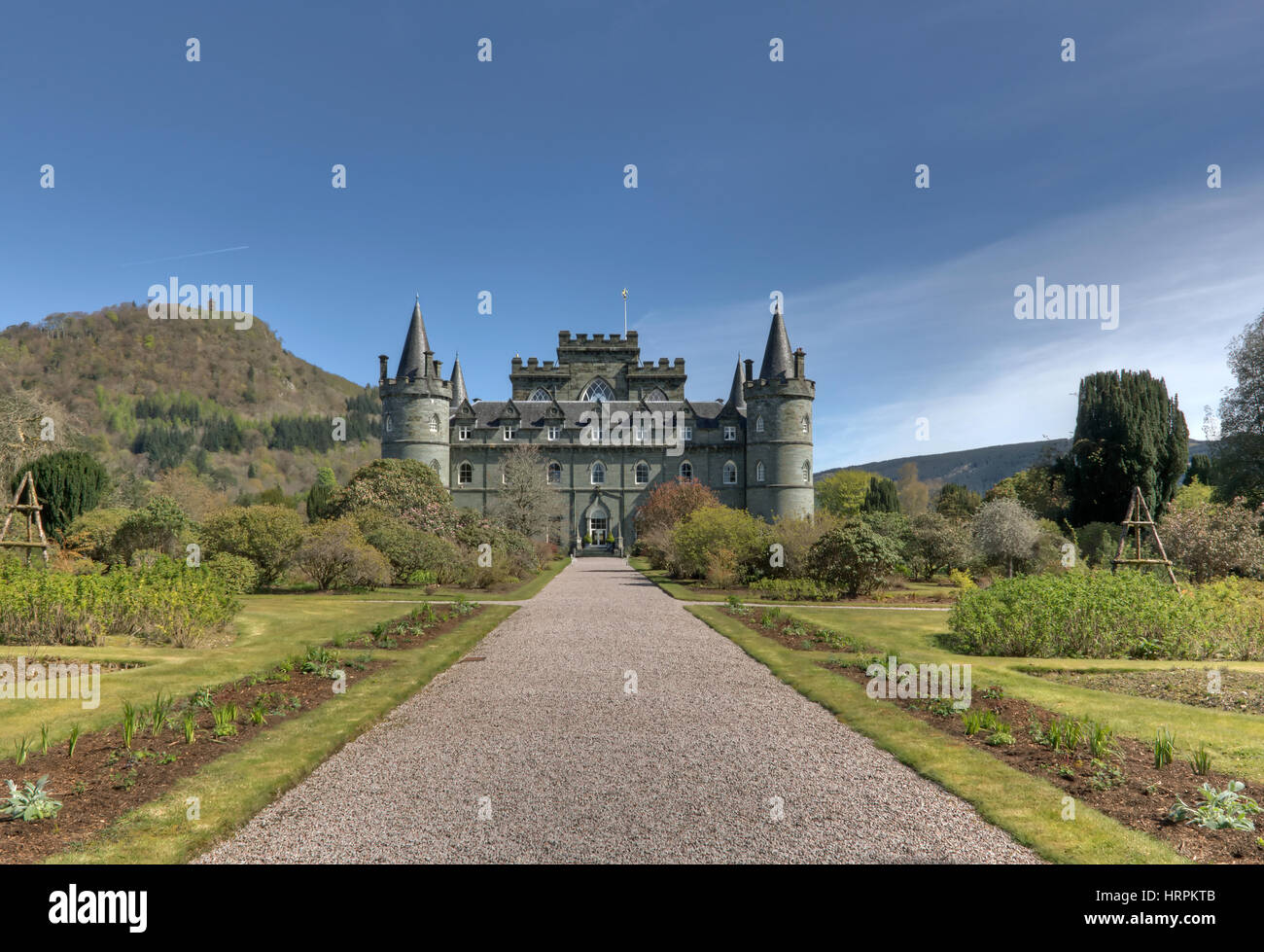 Inveraray Castle est un domaine maison près de Inveraray, dans le comté d'Argyll, dans l'ouest de l'Écosse, sur les rives du Loch Fyne, Banque D'Images