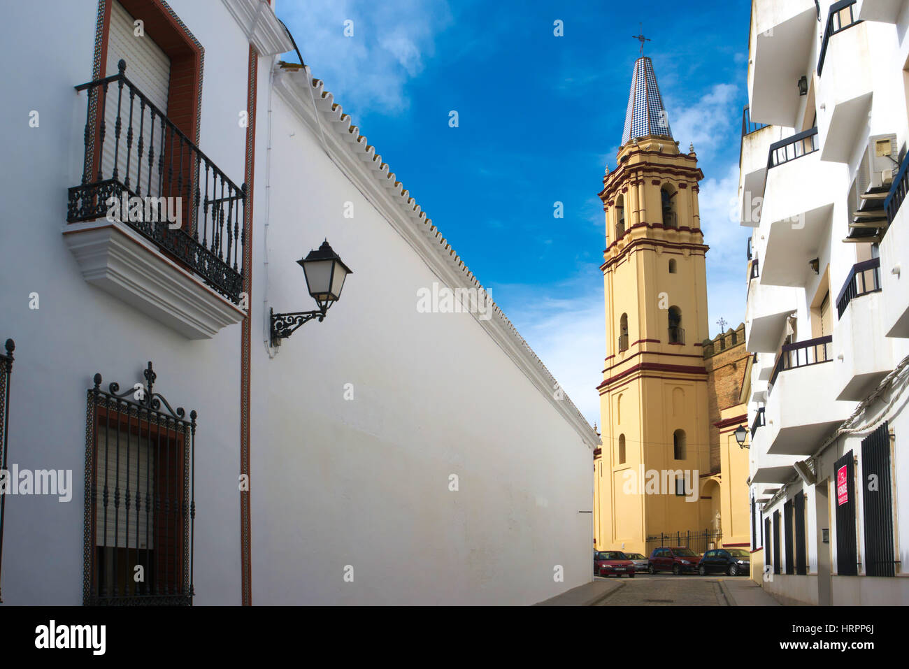 Église de San Antonio de Padua, Trigueros, Huelva, Espagne Banque D'Images