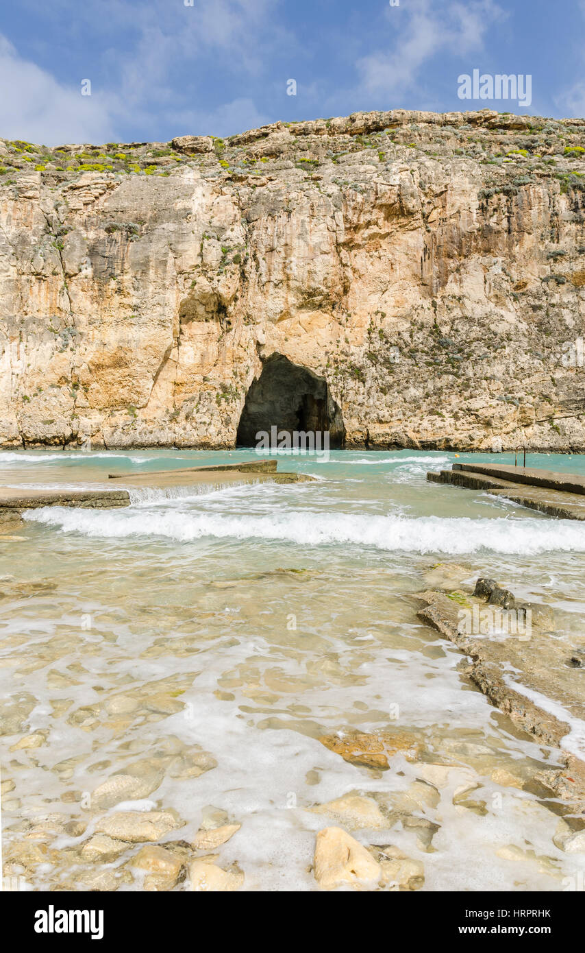 Mer Intérieure de Dwejra à Gozo - Malte Banque D'Images