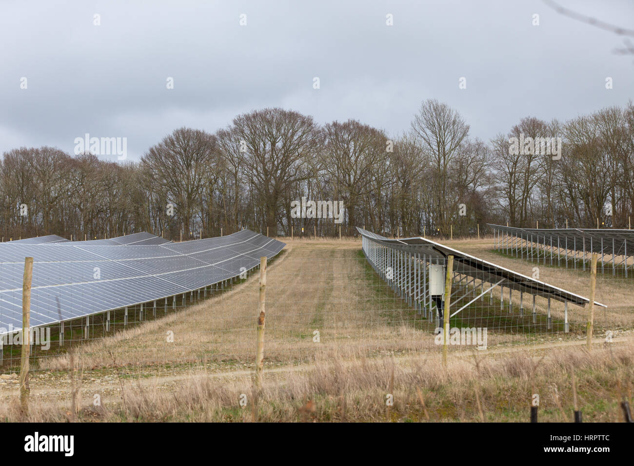 Ferme solaire, Kent, UK Banque D'Images