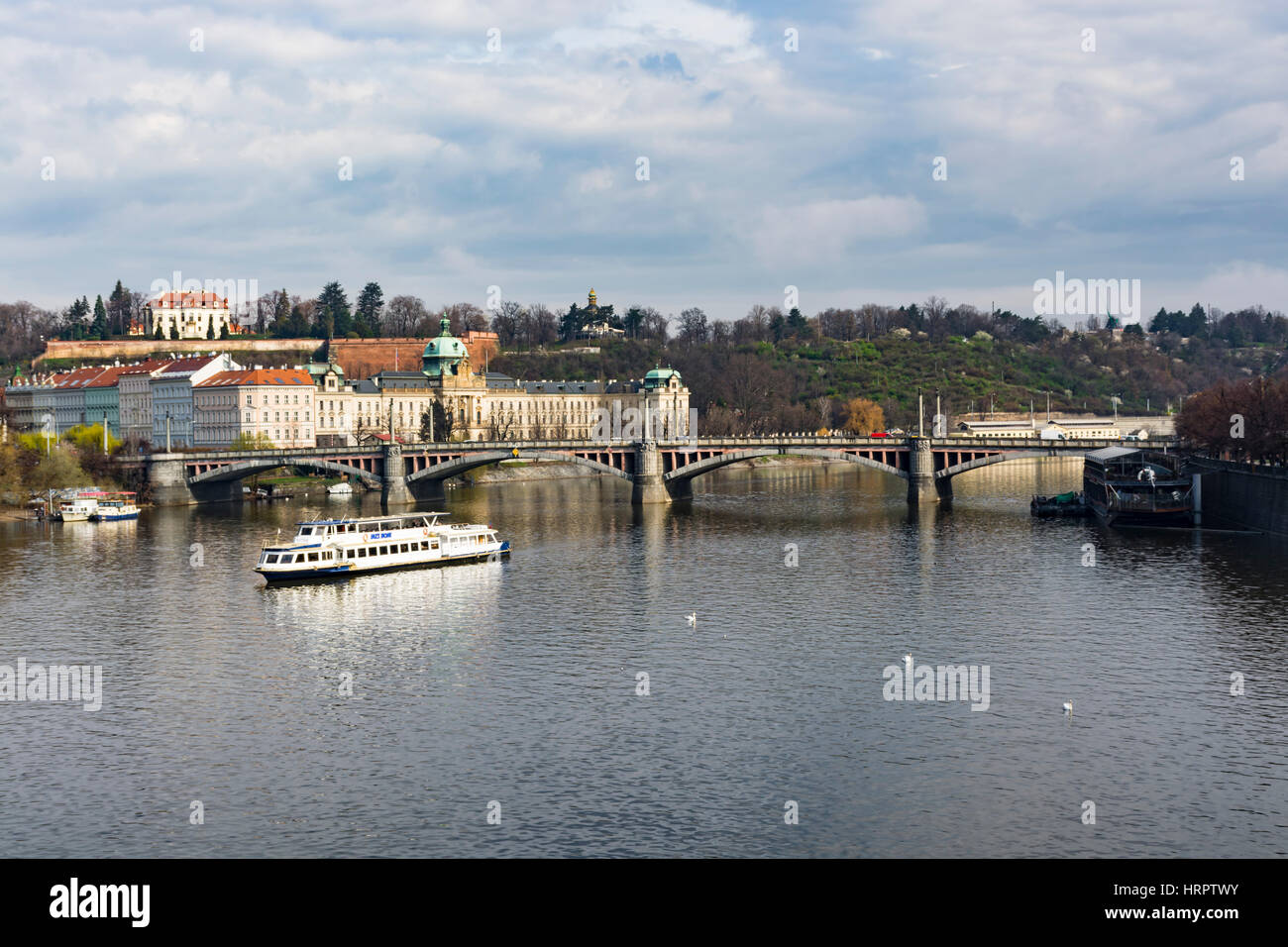 Pont de la Légion (le plus Legií) sur la rivière Vltava, Prague, République Tchèque Banque D'Images