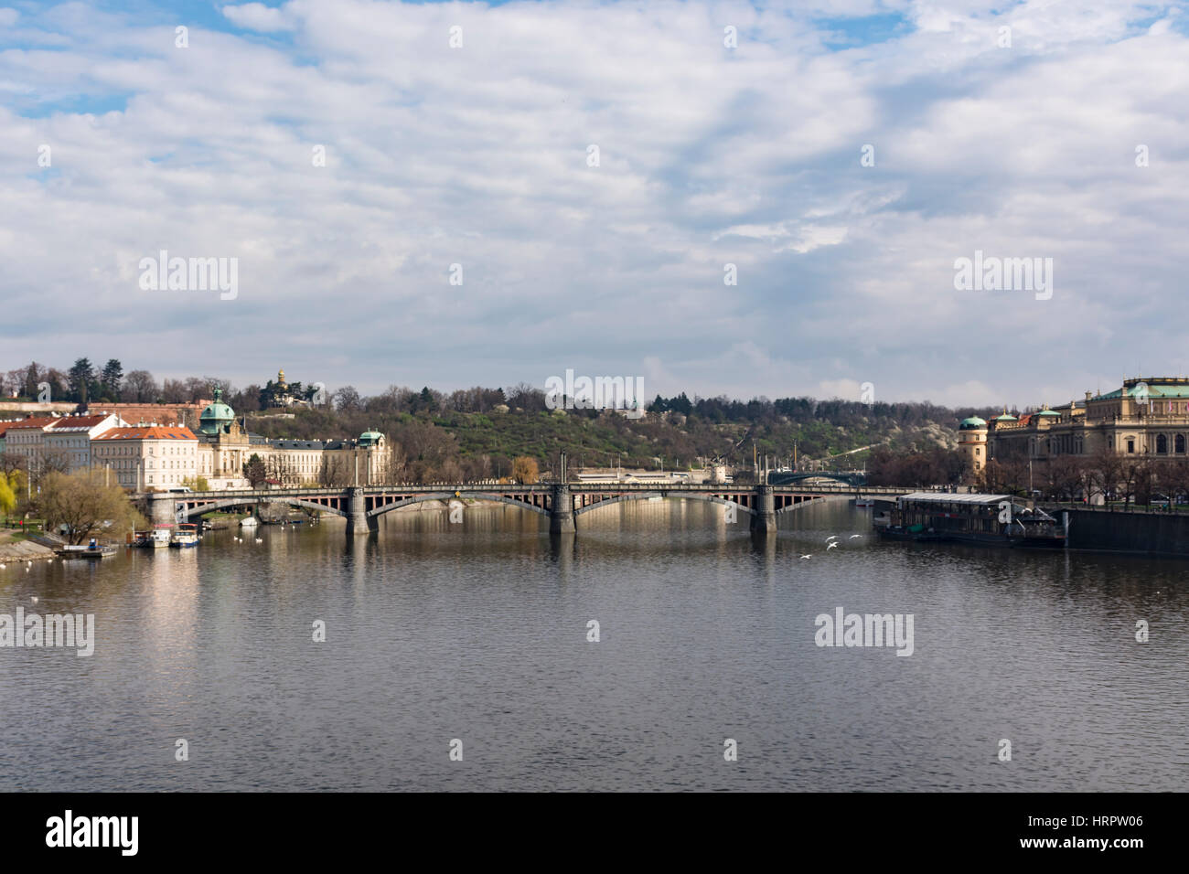 Le Pont de la Légion (le plus Legií) sur la rivière Vltava, Prague, République Tchèque Banque D'Images
