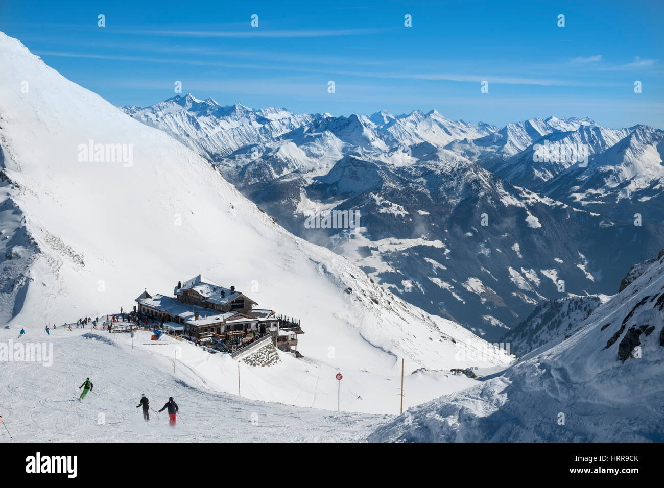 Wedelhütte, domaine skiable Hochfügen, Zillertal, Tyrol, Autriche Banque D'Images