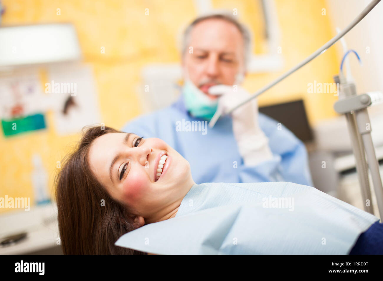 Portrait of a smiling patient et son dentiste Banque D'Images