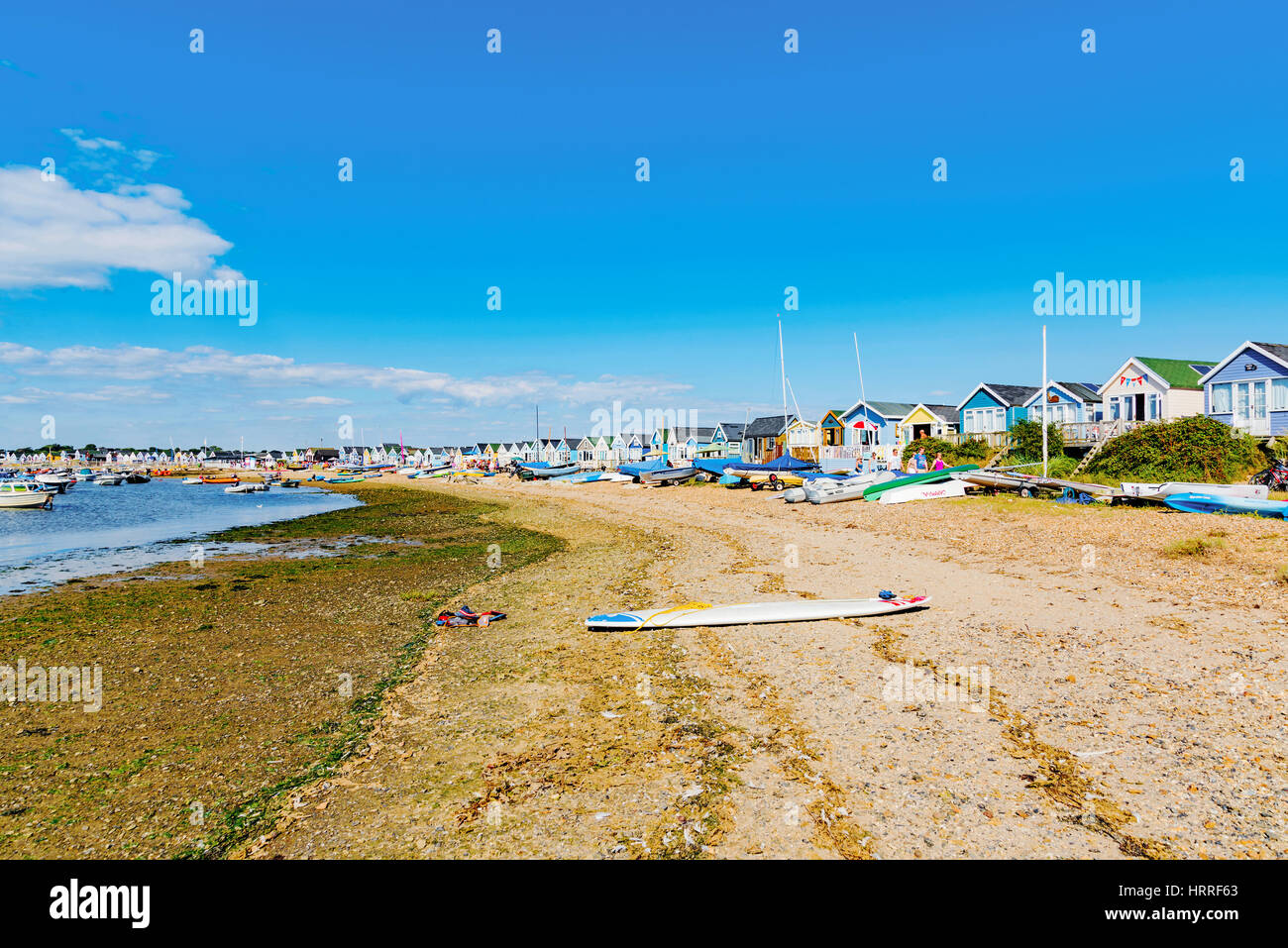 CHRISTCHURCH, Royaume-Uni - 22 août : Il s'agit d'Hengistbury Head une plage populaire destination Chrischurch où les gens vont souvent pour les week-ends Banque D'Images