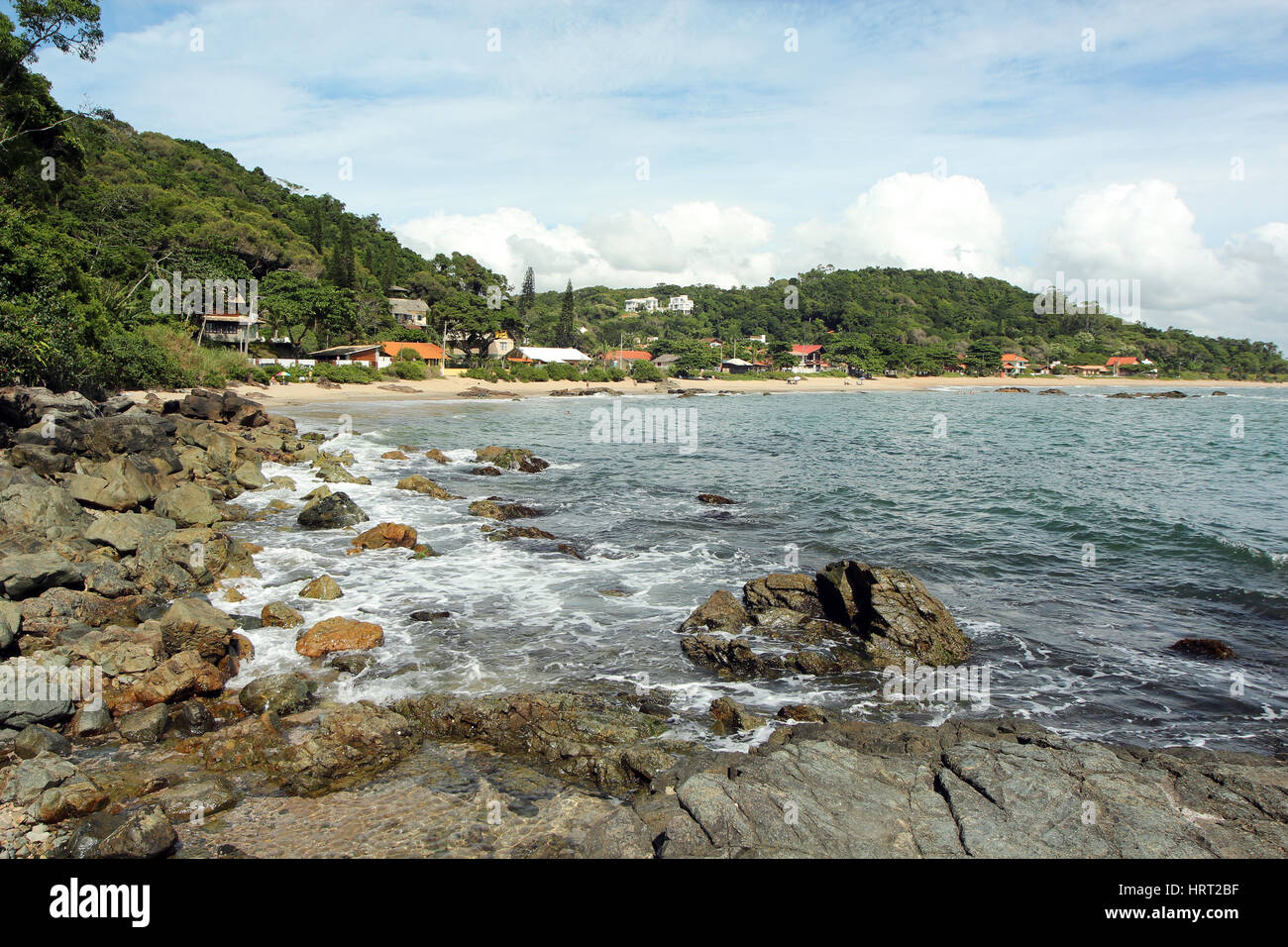 Belle plage dans le sud du Brésil Banque D'Images