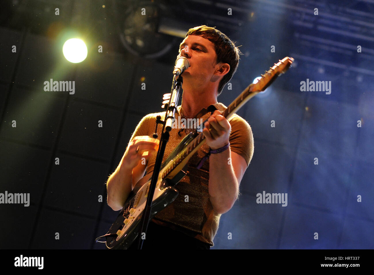 BARCELONA - 31 MAI : Nick McCarthy, le guitariste de Franz Ferdinand (British indie rock originaire de Glasgow), procède à la San Miguel Primavera Sound Festiva Banque D'Images