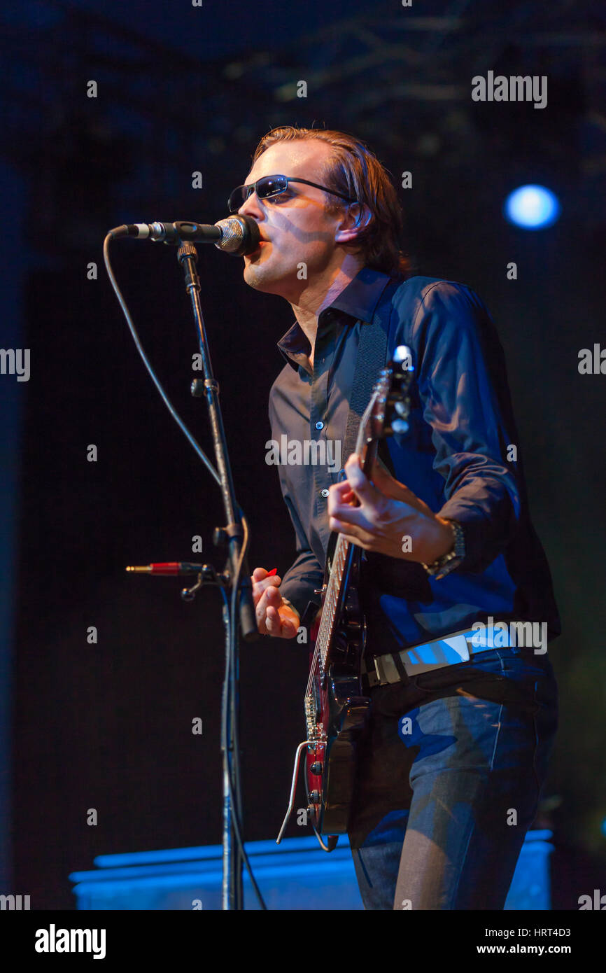 Joe Bonamassa, Byron Bay Bluesfest, 1er avril 2010. Bonamassa est un guitariste rock blues américain, chanteur auteur-compositeur, influencé par les musiciens anglais. Banque D'Images