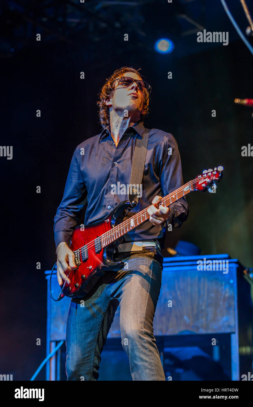 Joe Bonamassa, Byron Bay Bluesfest, 1er avril 2010. Bonamassa est un guitariste rock blues américain, chanteur auteur-compositeur, influencé par les musiciens anglais. Banque D'Images