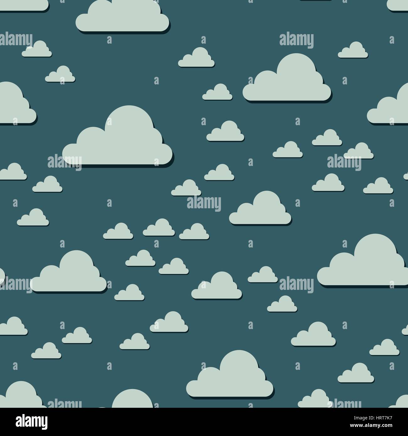 Sans nuages. Vector illustration. Dessin animé abstrait arrière-plan décoratif cloudscape. Modèle d'album sans fin de répétition de cloud. Illustration de Vecteur