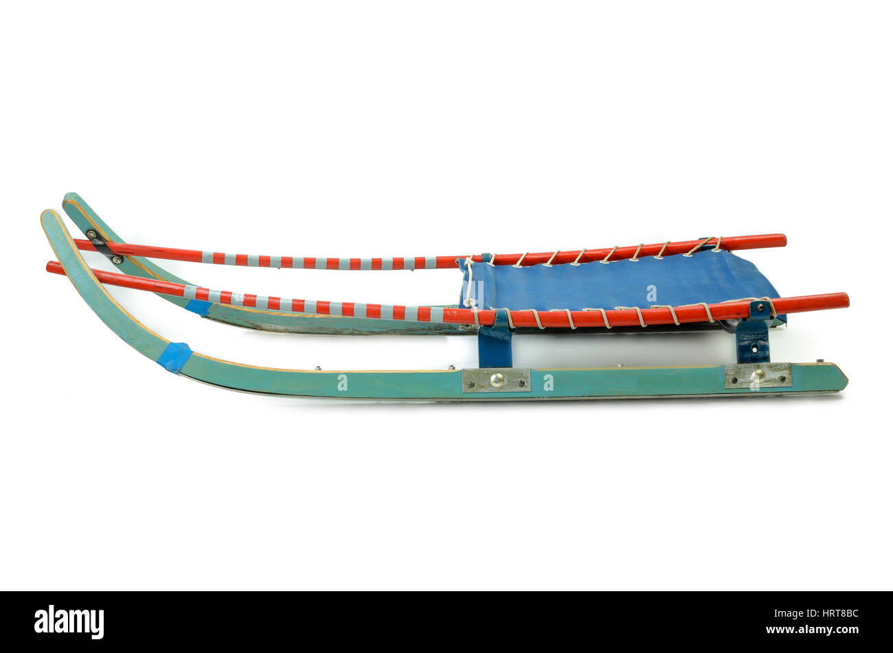 La luge d'hiver isolé sur fond blanc Banque D'Images