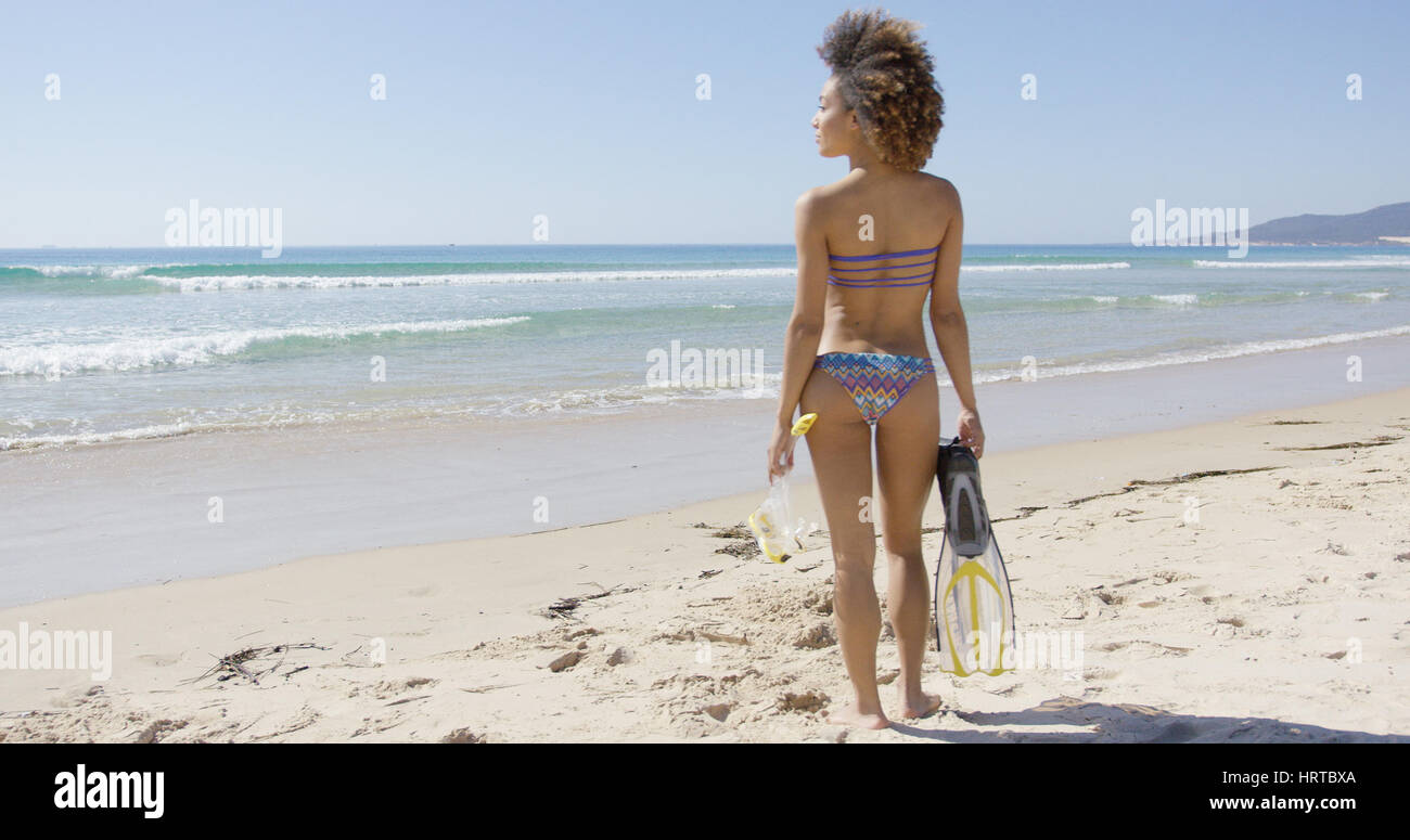Porter Féminin Maillot Deux Pièces Aller à La Mer Avec