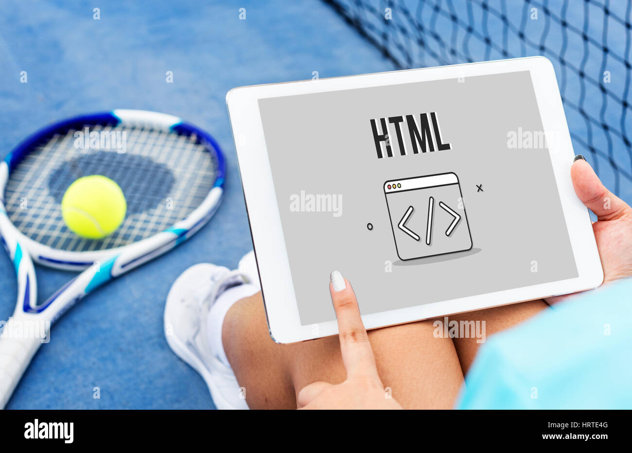Codage programmeur Script HTML Concept Banque D'Images