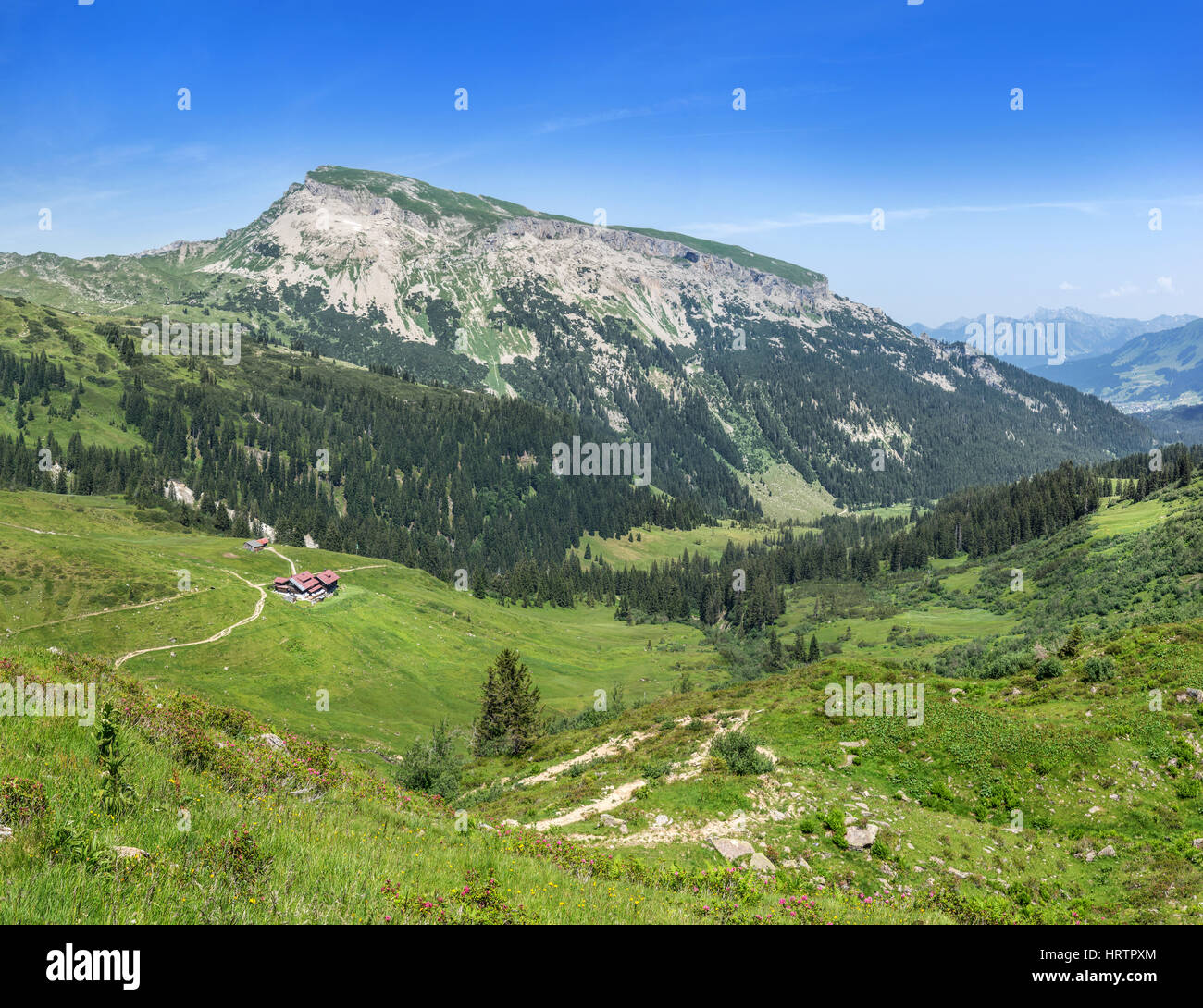 Hoher Ifen au-dessus du Schwarzwassertal, Autriche Banque D'Images