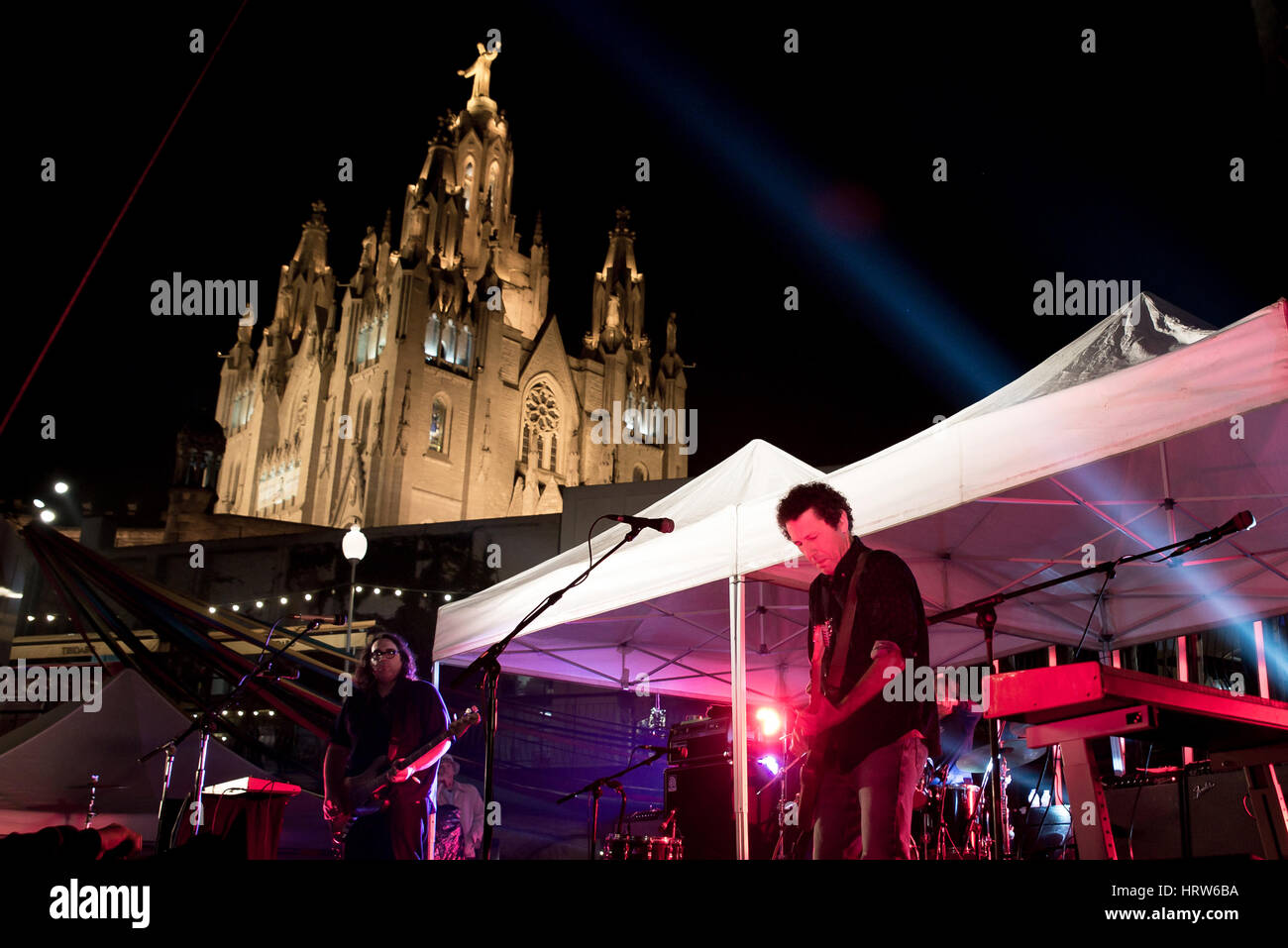 Barcelone - SEP 4 : Yo La Tengo (band) en concert au Festival Live Tibidabo, le 4 septembre 2015 à Barcelone, Espagne. Banque D'Images